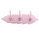 Pink Silver Small Wall Wooden Iron Hooks